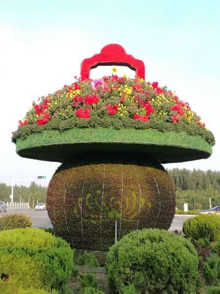 立體鮮花雕塑造型定制廠(chǎng)家 大型戶(hù)外花籃雕塑造型專(zhuān)業(yè)定制